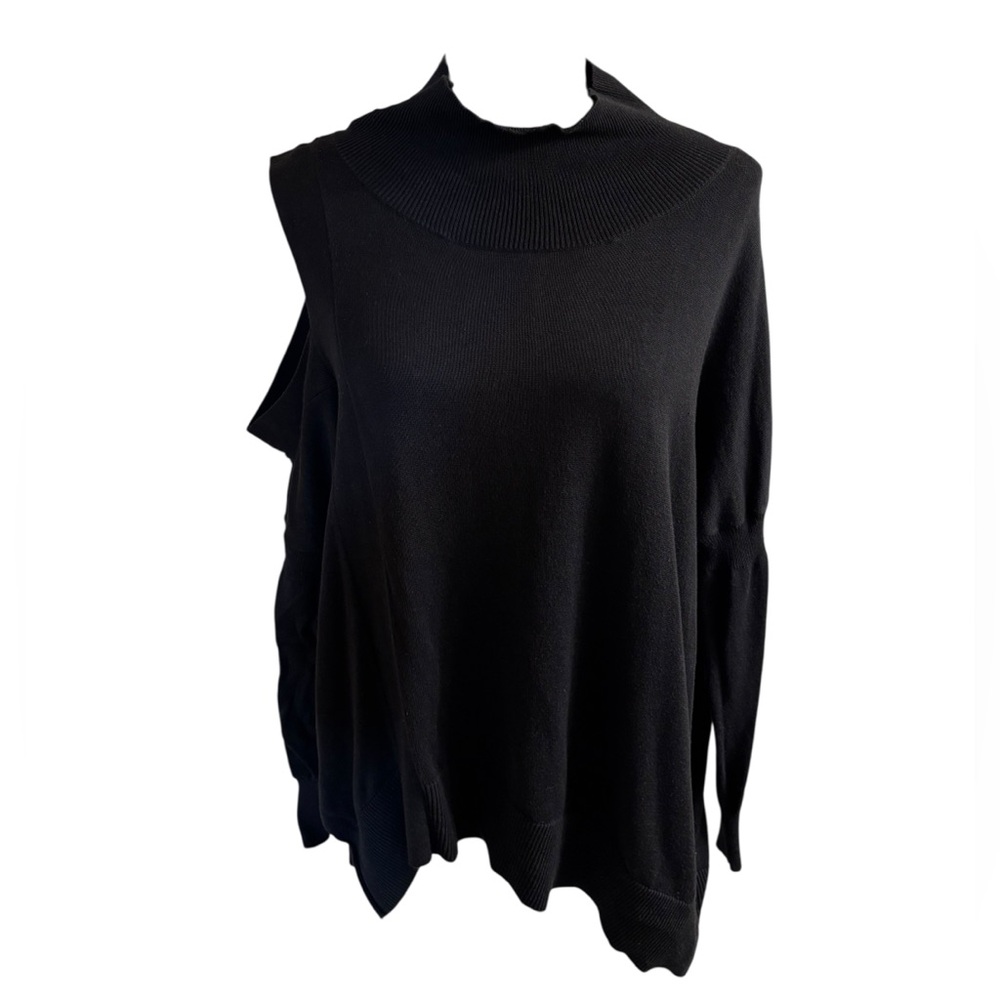 Black Asymmetrical Sweater
